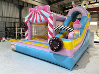 Prix d'usine, Château gonflable commercial à thème bonbons, grand modèle d'extérieur, pour événements professionnels, jeux d'enfants et location de fêtes