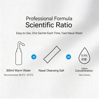 Sel de lavage nasal 2,7g/4,5g personnalisé, sel de nettoyage pour irrigateur nasal transfrontalier, OEM