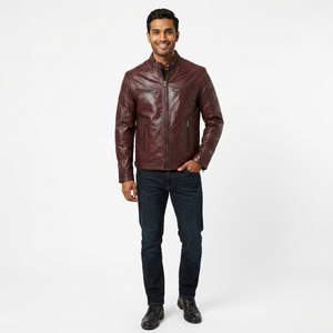 Men's <b>Top</b> Design Windproof <b>Leather</b> Jacket <b>High</b> Quality Durable Canvas Stand Stylish Warm Winter Clothing Hot jacket for men - Product Image 1