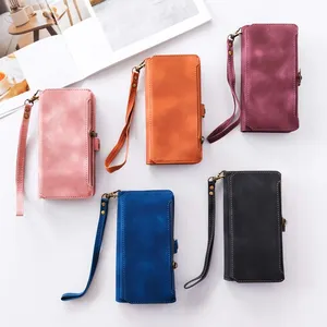 Card Holder Leather Case Cell Phone Case for iPhone for Samsung for Huawei