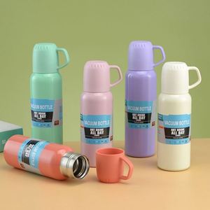 New Arrival 500ml Christmas Gift Set-Stainless Steel Vacuum Flask and 3 <b>Cups</b> for Hot and <b>Cold</b> for Camping - Product Image 5