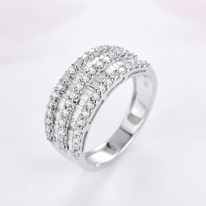 Sunstar Custom design 1 <span class=keywords><strong>Carati</strong></span> orignal diamante di <span class=keywords><strong>18</strong></span> <span class=keywords><strong>Carati</strong></span> in <span class=keywords><strong>oro</strong></span> anelli anelli di nozze di diamante - Product Image 2