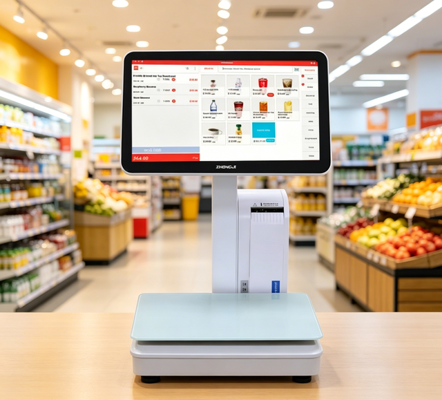 ZHONGJI ALS10(AI) AI Multi-OS Capacitive Touchscreen Bluetooth-Enabled Wi-Fi 6 NFC Supermarket POS System Cash Register Thermal