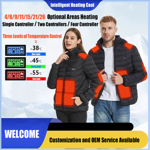 معطف شتوي ذكي USB للرجال 5 فولت يعمل بالطاقة ، جاكيت تسخين ذكي مع غطاء رأس للرجال - Product Image 2