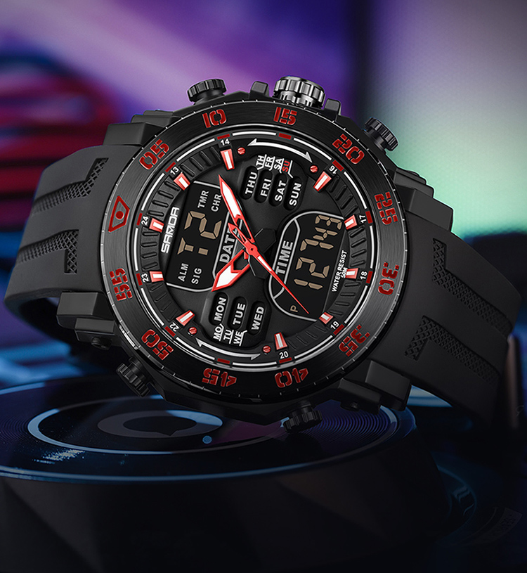 OEM SANDA 6029 Top Brand Men's Women's Multifunctional Electronic Watch Leisure Sports Waterproof Digital Student Watch