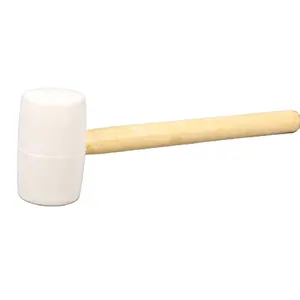 16oz Wooden Handle Soft Mallet White Rubber Mallet