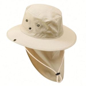 <b>Men</b> <b>Sun</b> With Neck Flap Wide Brim Boonie Waterproof Bucket <b>Hats</b> Uv Protection Caps Fishing <b>Hat</b> for Camping Hiking Garden Work - Product Image 3