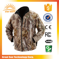 Vestes chauffées avec batterie Usb pour la chasse, Camouflage, manteau de Camouflage imperméable, collection hiver