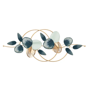 Silver Metallic Leaves Wall Decor 2-Piece Set for Living Room Bedroom Home Office Metal Art - Product Image 5