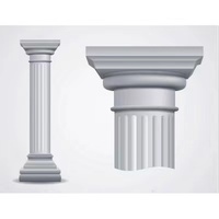 Colonne romaine en béton GRC de luxe de haute qualité, style européen, décoration de pilier, colonnes architecturales durables
