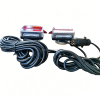Ensemble de feux arrière 12V, feux de remorque filaires, câble de 7,5 m, aimant, feux arrière intégrés, feux de remorque avec réflecteur