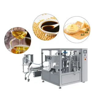 Good Quality Automatic Premade Sachet Filling Sealing Packaging Machine For Packing Spicy Sauce Peanut Butter