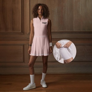 Falda pantalón plisada sin mangas con cremallera para mujer, para pickleball, fitness, tenis, playa, entrenamiento, transpirable, OEM, personalizable con nombre de equipo - Product Image 1