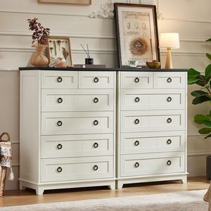 <span class=keywords><strong>Commode</strong></span> à <span class=keywords><strong>6</strong></span> <span class=keywords><strong>tiroirs</strong></span> de style farmhouse personnalisée pour chambre à coucher, <span class=keywords><strong>commode</strong></span> de rangement, organisateur de placard pour salon, couloir, entrée - Product Image 2