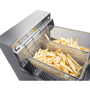 <span class=keywords><strong>Friteuse</strong></span> commerciale électrique à réservoir unique en acier inoxydable pour hôtels, friture profonde de poulet et de frites - Product Image 3