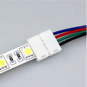 5050 RGB LED Strip 4 Pin Gratis Pengelasan Adaptor Kawat Kabel Ekstensi Konektor DC 12V 24V