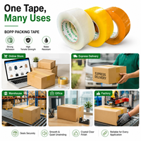 Ruban BOPP sensible à la pression de qualité supérieure pour la fermeture des cartons, écologique, qualité ingénieur, impression personnalisée - Transparent, bureau/école