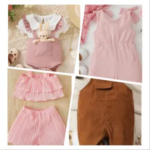 2024 Wholesale supplier bulk new top grade mixed and matched children's dresses bulk packaging children's clothing inventory