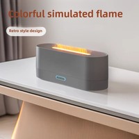 Diffuseur ultrasonique à flamme simulée colorée, humidificateur de bureau USB, lampe d'ambiance aromathérapie aux huiles essentielles