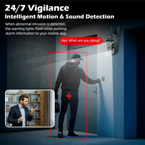 科瑞10MP图雅家庭安全摄像机无线网络摄像机双镜头PTZ全高清双屏人工智能跟踪户外视频闭路电视 - Product Image 5