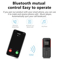 BM222 Mini teléfono móvil desbloqueo auricular inalámbrico cambiador de voz marcador automático grabadora de llamadas Pantalla OLED de 0,66 pulgadas teléfono móvil pequeño