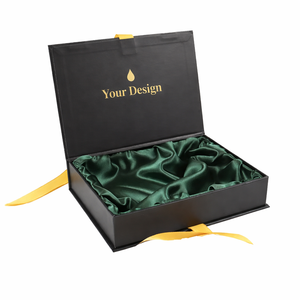 Caja de Papel Rígido Magnética Plegable para Set de Cuidado de la Piel Profesional, con Personalización de Marca y Listón - Product Image 4