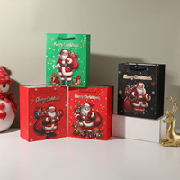 Neue Weihnachtsgeschenktüten mit Handgriff Cartoon-Süßigkeitentaschen Weihnachtsmann Weißer Karton Heißgeprägt Sofort Lieferbar