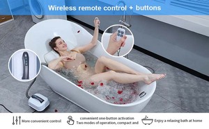 Baignoire de balnéothérapie de version améliorée avec impression de logo personnalisable, nettoyant pour douche en PVC, baignoire à glace avec tapis de massage à bulles - Product Image 3