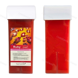 Chase <span class=keywords><strong>Wax</strong></span> OEM Fabricante Cera depilatoria Debe tener Color <span class=keywords><strong>Ruby</strong></span> Premium Soft Roll on Cartucho de cera para suministros de belleza - Product Image 1