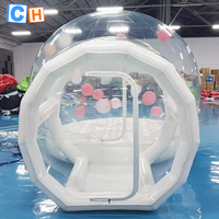 Clair led ballon extérieur air log cabane maison camping transparent igloo dôme clair bulle tente