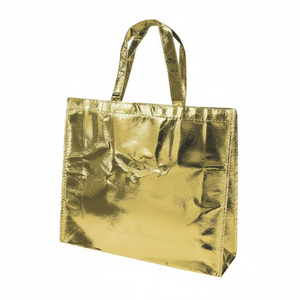 Borsa shopping oro lucido grande e riutilizzabile per la spesa e l'uso quotidiano - Product Image 2