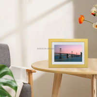 Pros 10,1 "WiFi Marco de fotos digital Marcos DE FOTOS electrónicos de madera Pantalla táctil IPS Fotos de rotación automática Álbumes de video a través de Frameo
