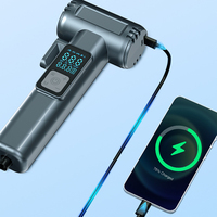Démarreur de Voiture Portable avec Batterie Externe, Mini Compresseur d'Air et Gonfleur de Pneus, Matériel ABS, Accessoires Auto