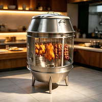 Four à rôtir de volaille professionnel robuste à poser au sol en acier inoxydable, équipement commercial pour rôtir le canard pour cuisine d'hôtel