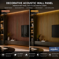 Panneau acoustique décoratif moderne de luxe en PS, à haute densité, à lattes absorbantes pour les secteurs de la santé, de l'éducation, du gouvernement et du public