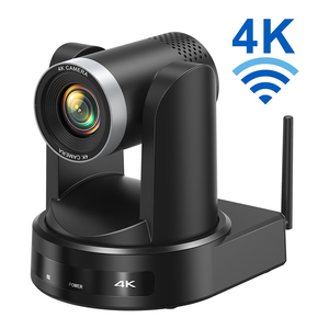 กล้องประชุมไร้สาย 4K PTZ ซูมออปติคอล 10 เท่า พร้อมระบบติดตามอัตโนมัติด้วย AI บันทึกด้วย TF การ์ด สำหรับการประชุม การถ่ายทอดสด การศึกษาออนไลน์ รุ่น MC3088 ความละเอียดระดับ True 4K Ult - Product Image 1