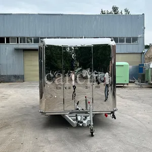 รถเข็นขายกาแฟมาตรฐานสหราชอาณาจักร รถพ่วงขายอาหารเคลื่อนที่แบบกำหนดเองได้ ได้รับการรับรองมาตรฐาน CE - Product Image 6