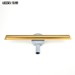 Drenaje de <span class=keywords><strong>Ducha</strong></span> LEXI de 80 cm, Negro, Delgado, con Sifón Autolimpiante y Bloqueador de Olores, Tamaños de 50 a 120 cm - Product Image 1