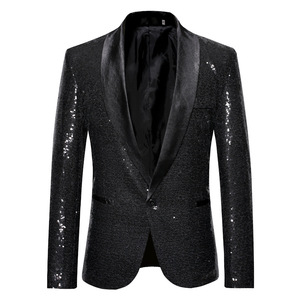 Adult Mens Sequin Blazer Metallic <strong>Disco</strong> Shiny <strong>Top</strong> for TV &amp; Movie Halloween Cosplay Party - Product Image 5