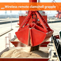Grappin hydraulique électrique robuste CE ISO pour le déchargement de charbon, sable et gravier en port, avec télécommande radio