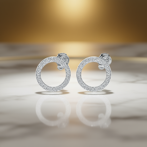 Orecchini a Cerchio Tiffany & Co. con Diamanti Viola, Oro Bianco, Taglio Brillante, Colore G, Naturali, Stile Classico da Donna per Uso Quotidiano - Product Image 2