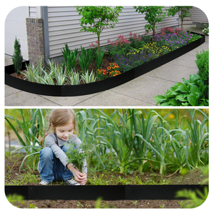 8 Inch Black Corten Steel Landscape <b>Edging</b> Serrated Design <b>for</b> Garden Flower Beds Borders - Product Image 4