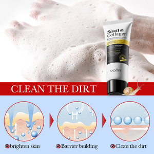 ผลิตภัณฑ์ทำความสะอาดผิวหน้าสูตรอ่อนโยน SADOER Snail Collagen Gentle Cleanser ของแบรนด์ใหม่ ไม่ระคายเคือง ทำความสะอาดล้ำลึกและผลัดเซลล์ผิว - Product Image 6