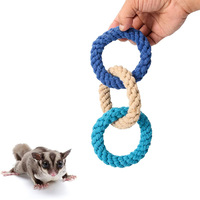 Jouet pour sugar glider fabriqué en Chine, modèle 982, balançoire suspendue à triple anneau avec corde d'escalade et crochet, moins de 3 kg, accessoire