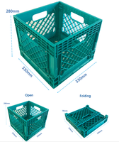 Caisse en plastique pliable en maille, directement de l'usine, empilable et écologique, permettant de gagner 80% d'espace pour la logistique de retour