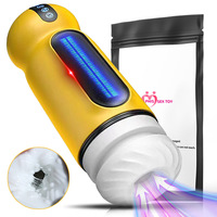 Automatischer Masturbator Teleskopischer Blowjob-Automat Männliches Masturbationsspielzeug IPX7 Wasserdicht Erotik-Artikel für Männer