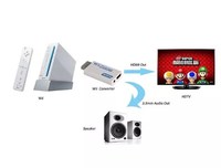 Convertisseur adaptateur Wii2HD Full HD 1080P pour mise à l'échelle Wii vers HD, accessoire audio et vidéo