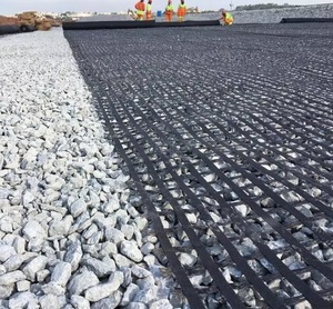 Fabbrica a basso prezzo di poliestere vialetto di ghiaia griglia di terra prodotti per la stabilizzazione del suolo stradale muri di contenimento geogriglia - Product Image 4
