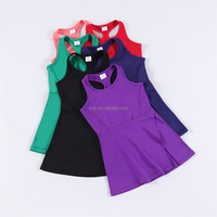 Conjunto Deportivo para Niñas de Secado Rápido y Elástico en 4 Direcciones, Pantalones Cortos con Cintura Elástica y Camiseta sin Mangas, Venta al Por Mayor (Certificado CPC)