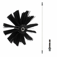 Kit de brosses de nettoyage de cheminée robustes et extensibles avec adaptateur de perceuse à tige flexible pour le nettoyage des conduites de poêle et des dépôts de suie